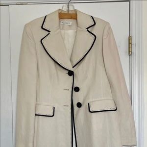 Cream linen summer dress coat. UK 10. US 6-8 S/M